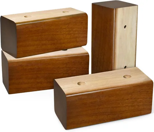 Vista 10 de Elevadores de madera (negro, 2 pulgadas)