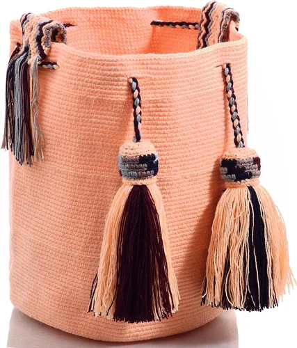 Vista 3 de Wayuu Classic Boho Collection - Bolso de mano tejido de ganchillo para playa