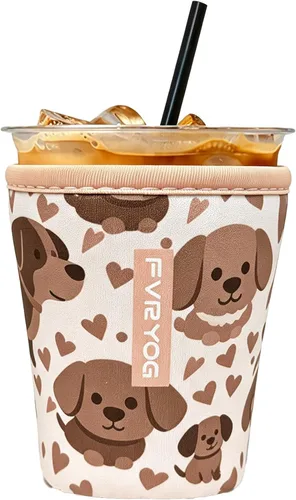 Vista 160 de Reusable Insulated Neoprene Iced Coffee Sleeves for Iced Coffee Cups, Coffee Coolies sleeves for Iced & Hot Drinks