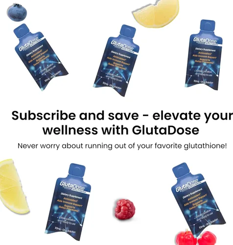 Vista 9 de GlutaDose Suplemento líquido de glutatión, L glutatión líquido con acerola y zinc, sabor natural a bayas de limón, fórmula antioxidante sin azúcar
