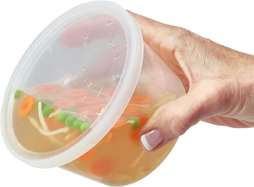 Vista 3 de DuraHome - Contenedores para el almacenamiento de alimentos, con tapas, de 8 onzas, 16 onzas y 32 onzas, paquete combinado de envases con tapas, 44