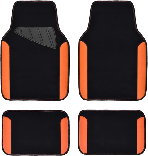 Vista 13 de CAR PASS Alfombrilla impermeable para automóvil, alfombrillas universales para automóvil con almohadilla para el talón del conductor, alfombra