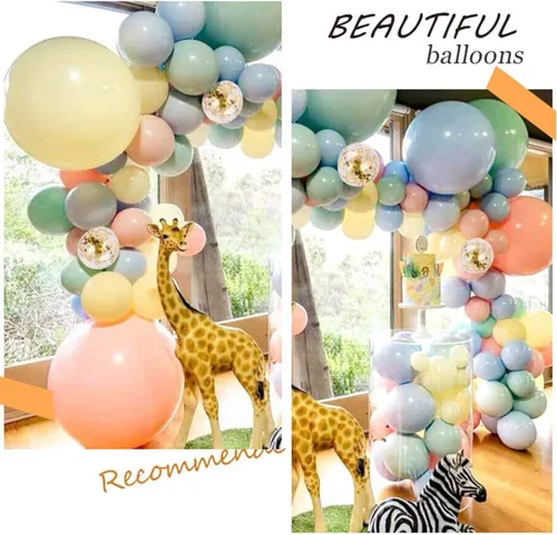 Vista 9 de Kit de guirnalda de arco de globos pastel para decoración de bodas, baby