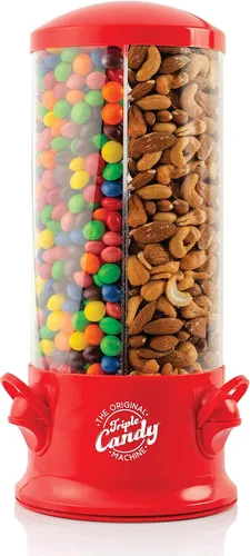 Vista 5 de Handy Gourmet Original Triple Candy Machine-Fun Candy & Nut Dispenser-Nuevo y mejorado (crema de almendras), estándar (JB8450AL)