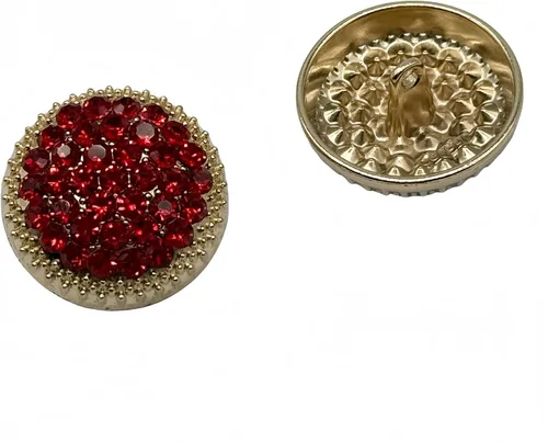 Vista 12 de 10 unidades de botones redondos de metal con diamantes de imitación para ropa, accesorios de costura DIY, decoración de boda, venta al por mayor