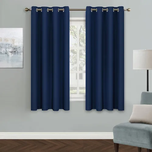 Vista 48 de MYSKY HOME Cortinas Aqua para Armario para Entrada Cortina Opaca para Puerta para Sala de Estar Cortina Oscurecedora de Habitación con Ojales