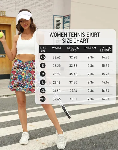 Vista 6 de LouKeith Faldas de tenis para mujer, plisadas, cruzadas, de cintura alta, atléticas, para entrenamiento, golf, faldas con bolsillos cortos