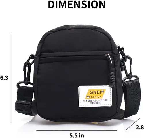 Vista 4 de Bolsos cruzados de nailon para mujer, bolso cruzado pequeño, monederos para mujer, bolso cruzado estético
