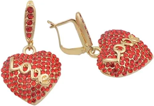 Vista 5 de Giffor Juego de collares de lujo con relleno de oro de 14 quilates para novias, para mujer, aretes de amistad, anillos