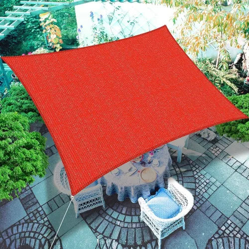 Vista 6 de Houssity - Toldo para toldo de 15 x 19 pies, color rojo, para patio, cubierta, cochera, entrada, piscina, pérgola