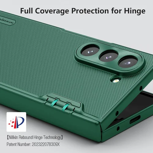 Vista 2 de Nillkin Funda para Samsung Galaxy Z Fold 6 con protector de pantalla, protección de bisagra, textura mate esmerilada (no magnética), diseño delgado