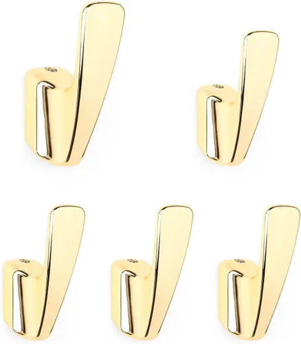 Vista 8 de Paquete de 5 ganchos para abrigos, ganchos de pared, ganchos para abrigos de montaje en pared, soporte de ganchos de pared de metal para colgar