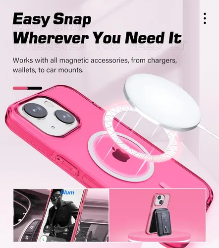 Vista 3 de ArtsEvo Magsafe - Funda magnética diseñada para iPhone 13 y iPhone 14, protección contra caídas de 6.6 pies, funda protectora de cámara de cuerpo