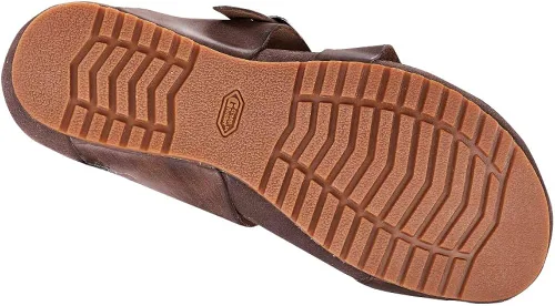 Vista 3 de Sandalias de cuero de vaca para hombre Jerusalén, Mocasín