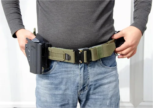 Vista 2 de Cinturón táctico para armas de batalla, liberación rápida de 1.75 pulgadas Molle Law Enforcement Rigger de guerra, rango de tiro de combate Nylon