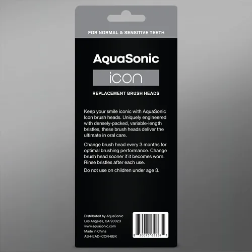 Vista 6 de AquaSonic Cabezales de cepillo de repuesto originales Icon Aceptado por ADA Compatible con AquaSonic Icon Cepillo de dientes 6 cabezales