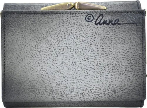 Vista 31 de Anna by Anuschka Cartera de tres pliegues pintada a mano para mujer de cuero