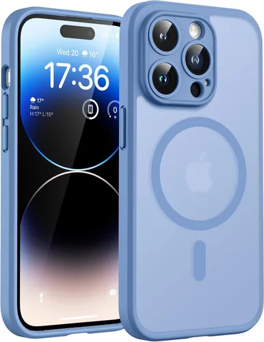 Vista 180 de TOCOL Funda para iPhone 11, compatible con Magsafe, protección completa de cámara, imanes integrados, protección contra caídas, funda translúcida
