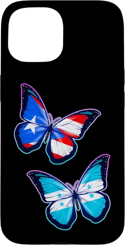 Vista 6 de Honduras Puerto Rico bicultural Roots. Butterfly Version Case for iPhone 17