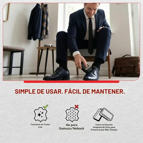 Vista 7 de JobSite – Esponja abrillantadora instantánea para botas y zapatos de cuero Express Paquete negro y neutro