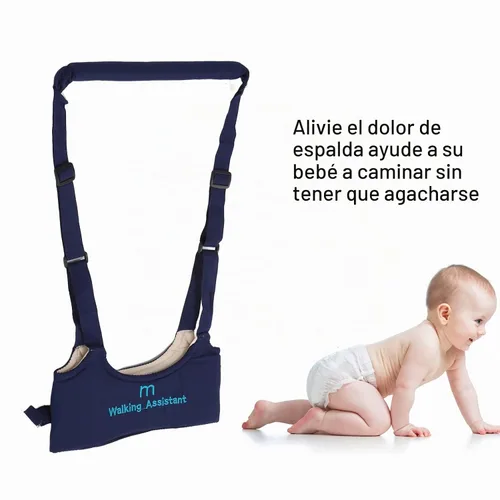 Vista 2 de Arnés para caminar para bebé, ajustable, cómodo, transpirable, antipérdida, para caminar, con alas para caminar, asistencia, cinturón de aprendizaje