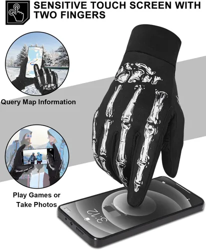 Vista 3 de RIGWARL Guantes de invierno impermeables para clima frío de 40 F a 65 F para hombres y mujeres, pantalla táctil