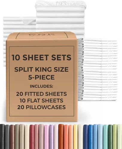 Vista 46 de Pack of 2, Twin Size 3 Piece Sheet Set - Breathable & Cooling - White