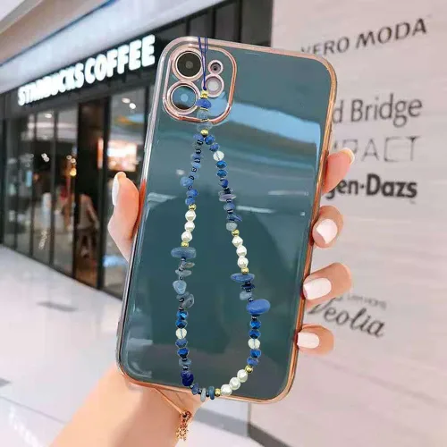 Vista 4 de 6 dijes con cuentas para teléfono, correas con cuentas de frutas, estrellas, perlas falsas y arcoíris, cadenas de teléfono con cuentas para cámara