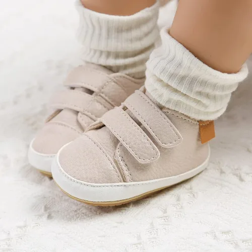 Vista 3 de Zapatos de bebé Mary Jane planos antideslizantes suela suave bebé bebé zapatos primeros caminantes fiesta Navidad vestido zapatos