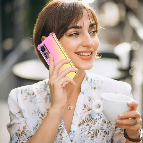 Vista 6 de Para Mi 12 Lite 5G Case, Clear Cute Gradient Phone Case Slim Anti Scratch Flexible TPU Cover Funda Protectora a Prueba de Golpes para Xiaomi 12 Lite