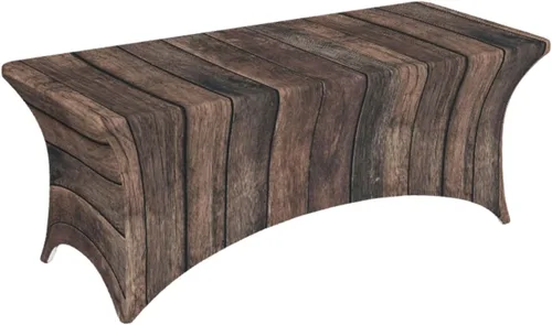 Vista 11 de Buffalo - Mantel rectangular ajustable a cuadros verde y blanco de 6 pies para fiestas, banquetes, festivales, bodas