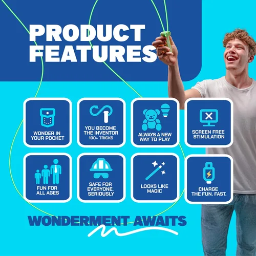 Vista 7 de ZipString Original - Como se ve en Shark Tank - Juguete clásico de lanzador de cuerda, perfecto para niños y adultos - Lanza un lazo de cuerda