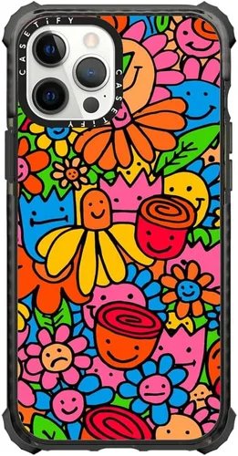 Vista 30 de Funda Ultra Impact de CASETiFY para iPhone 12 Pro Max - Bearly Awake - Negro transparente claro