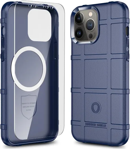 Vista 8 de Funda para iPhone 13, Rugged Shield 8 pies a prueba de caídas TPU Armadura gruesa Funda protectora táctica compatible con iPhone 13 (6.1 pulgadas)