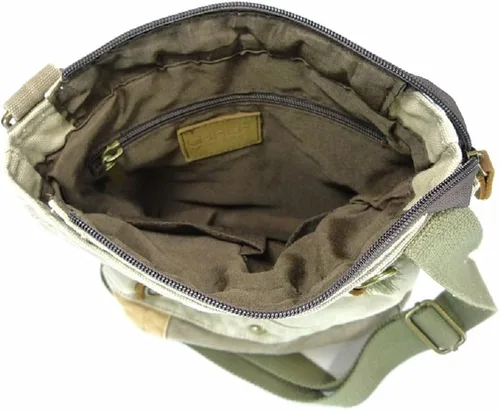 Vista 2 de CHALA Womens' Canvas Patch Crossbody Handbag with Keyfob- Sand