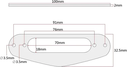 Vista 7 de Alnicov Anillo de montaje de pastilla de cuello de metal para Stratocaster Strat Single Coil Pickup Negro