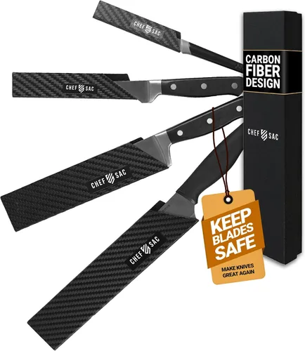 Vista 10 de Chef Sac Protectores de bordes de cuchillo, cubierta universal para cuchillo y protector profesional de cuchillos, protectores de cuchillos