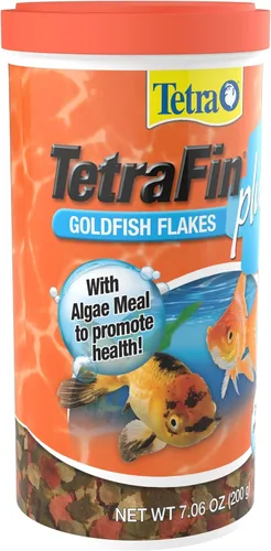 Vista 2 de TetraFin Plus Goldfish Flakes 7.06 onzas, dieta equilibrada, con algas para promover la salud