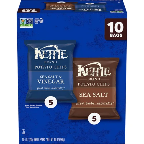 Vista 42 de Kettle Brand Papas Fritas, Backyard Barbeque Kettle Chips, Bolsa de Aperitivos, 1.5 Oz