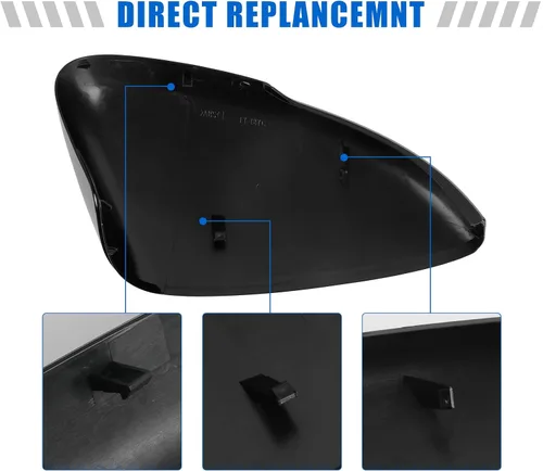 Vista 2 de 1 par de cubiertas para espejos laterales negros Compatible con Honda Accord 2018 2019 2020 2021 2022 Honda Accord Touring y Touring Hybrid