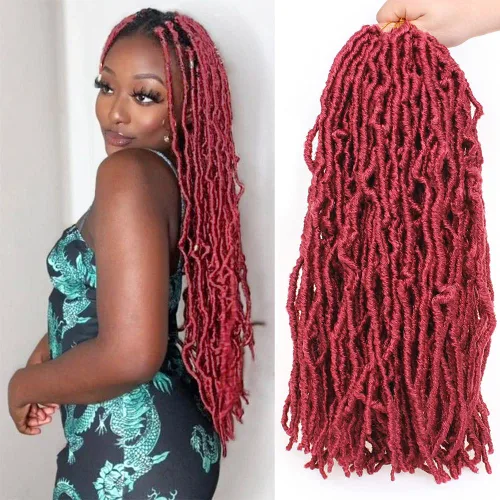 Vista 35 de Extensiones de pelo sintético, estilo diosa, rizado, ondulado, trenzas, pre-rizado, suave, para mujeres