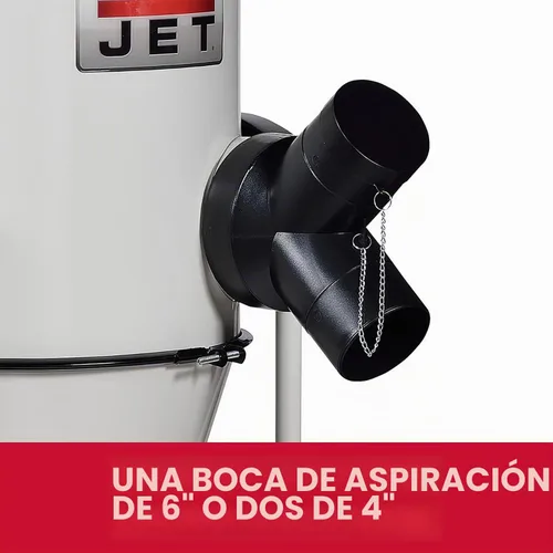 Vista 5 de JET Colector de polvo ciclónico, filtro de 2 micrones, 1-1/2 HP, 115V 1Ph (JCDC-1.5)