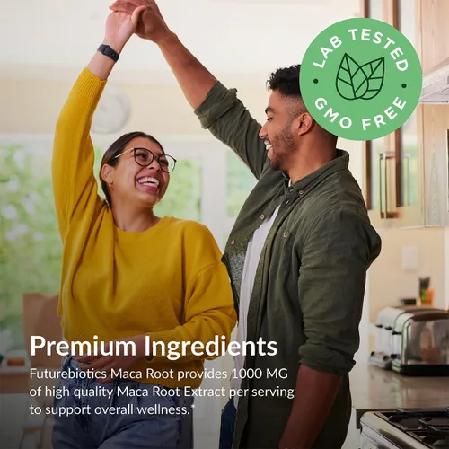 Vista 4 de Futurebiotics La raíz de maca extra fuerte apoya la energía, la resistencia y la salud reproductiva, sin OMG, 120 cápsulas vegetarianas