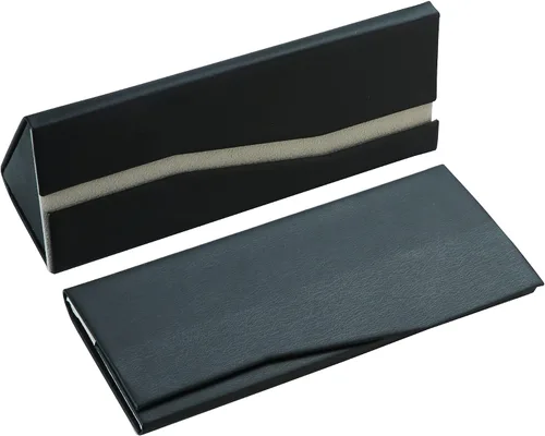 Vista 15 de VisionGlobal Paquete de 2 fundas rígidas para lentes con diseño plegable, funda portátil para gafas de sol para protección de lentes, ligera