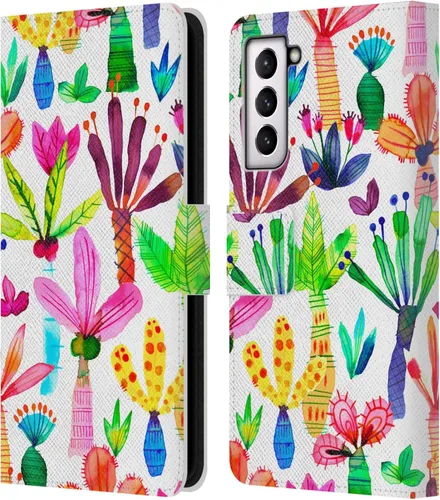 Vista 94 de Head Case Designs Officially Licensed Ninola Brushstrokes Black Summer Patterns Leather Wallet Case Compatible with Samsung Galaxy A07 4G