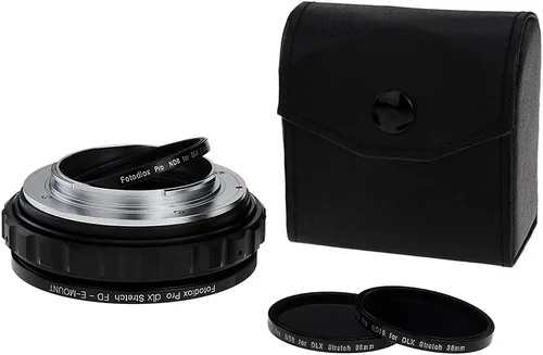 Vista 2 de Fotodiox Adaptador de montaje de lente extensible DLX compatible con lentes Canon FD y FL a cámaras Sony E-Mount