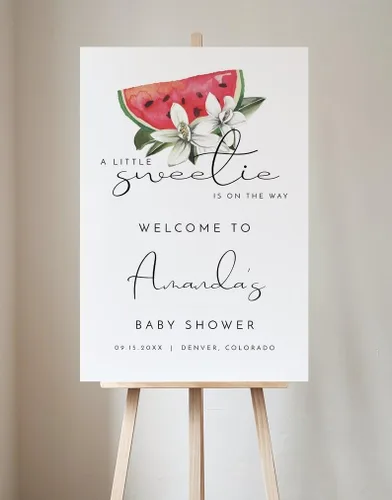 Vista 8 de Letrero de bienvenida personalizado con texto en inglés «Oh Baby Show» – Cartel de bienvenida de corona para baby shower – Póster de corona de baby