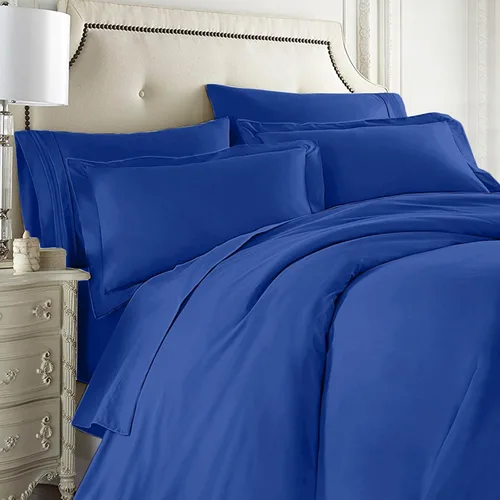 Vista 20 de Clara Clark Juego completo de ropa de cama de 5 piezas que incluye sábanas bajeras y planas, funda de edredón, fundas de almohada