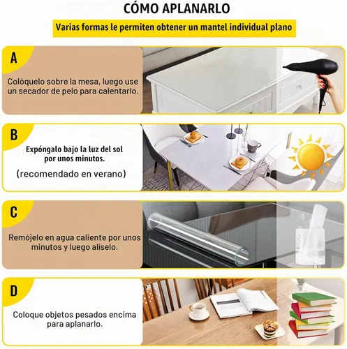 Vista 7 de VEVOR - Protector de escritorio transparente, 42 x 78 pulgadas, de 1.5 mm de grosor, rectangular, de plástico impermeable, antiarañazos y fácil