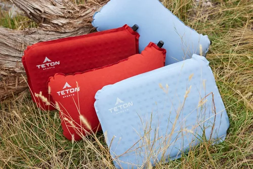 Vista 8 de Teton Camping Seat Cushion; Stadium Seat; Office Chair; Car Pad; Inflatable, Bluestone Piedra azul